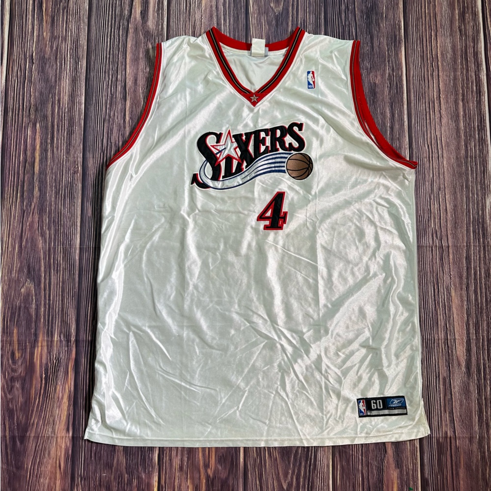 Chris Webber #6 Philadelphia 76ers Sixers NBA Reebok Basketball Jersey Mens 60